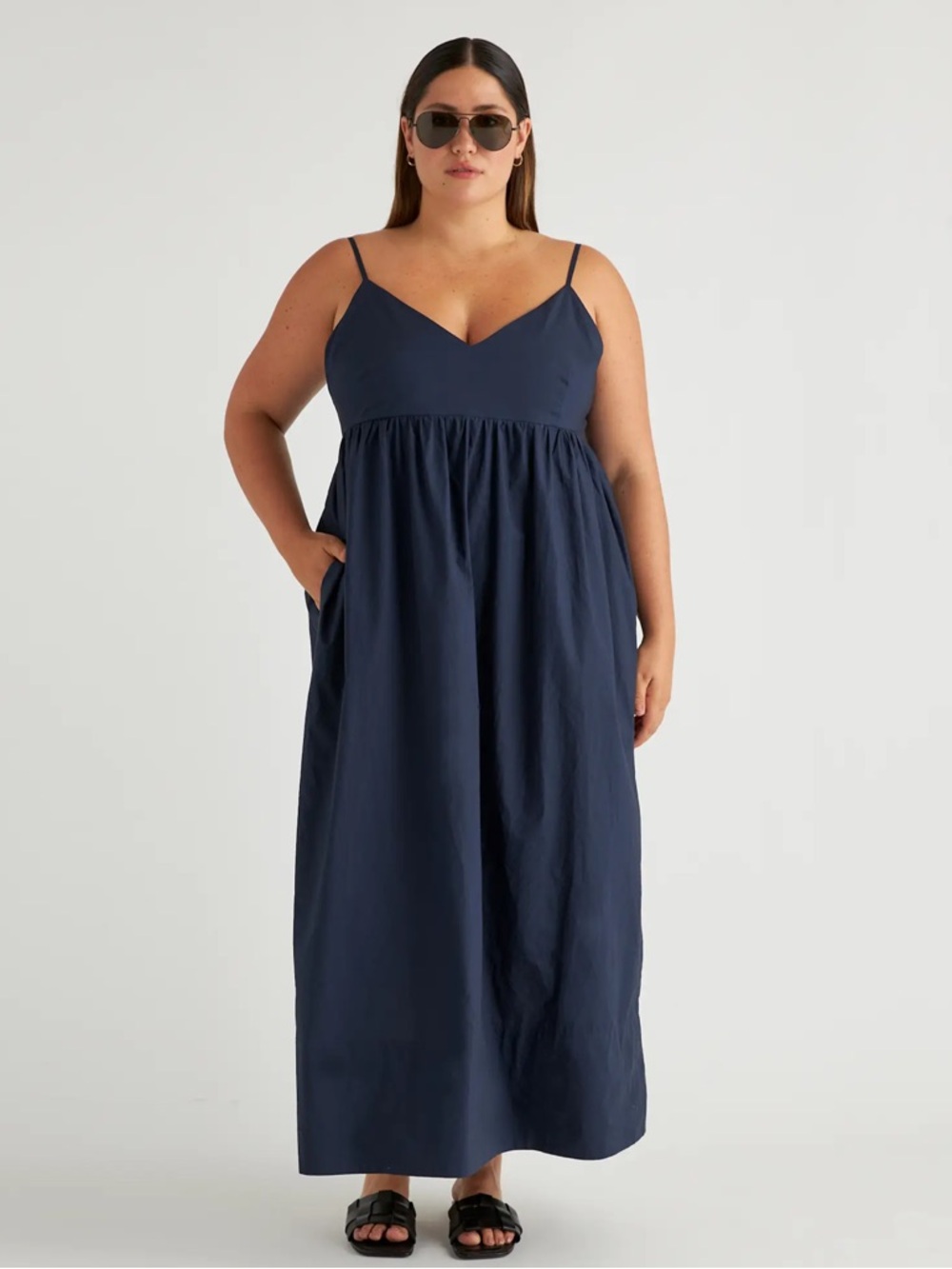 Quince 100% Organic Cotton Sleeveless Maxi Dress Size XL